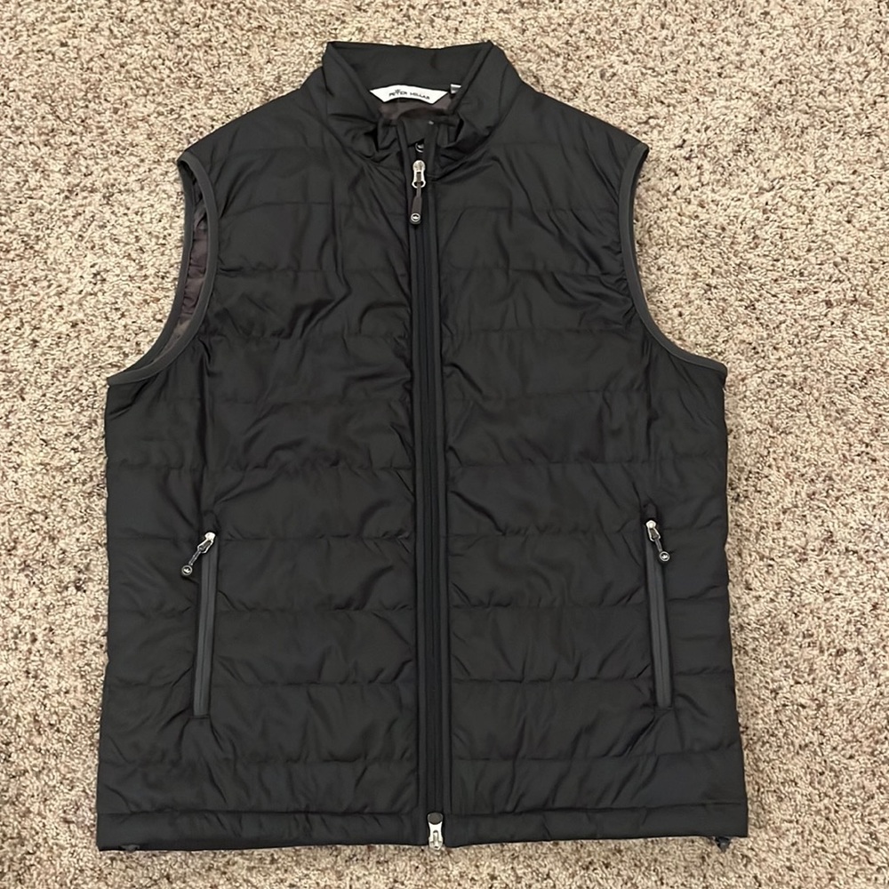 Peter Millar Black Quilted Puffer Vest